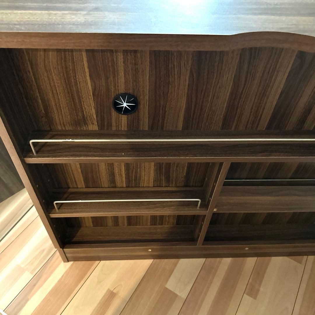 送料込み ウォルナット調チェスト　棚　収納家具　美品