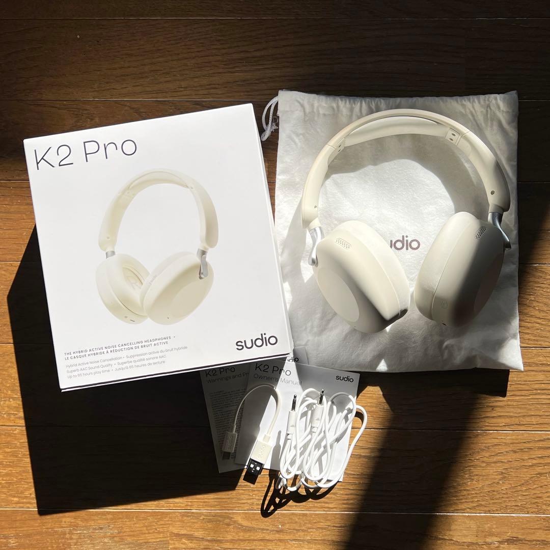 【美品】Sudio K2 Pro ホワイト ワイヤレスヘッドホン