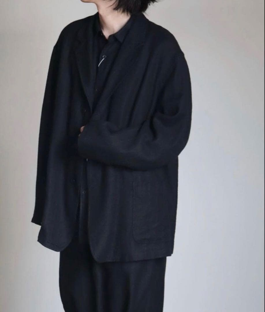 comoli 24aw カシミヤシルクストライプジャケット パンツ　セットアップ