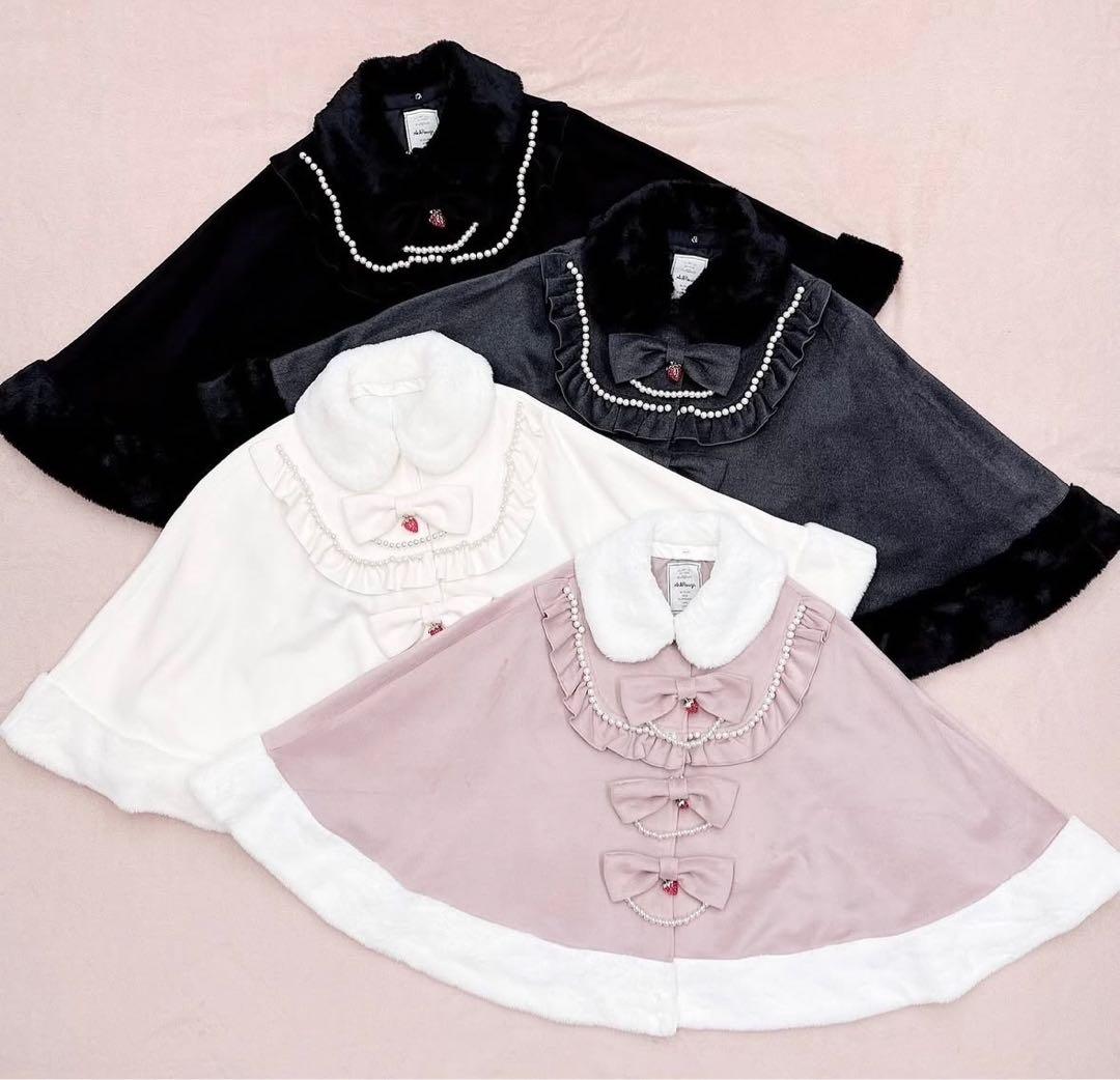 Ank Rouge ストロベリーリボンポンチョコート