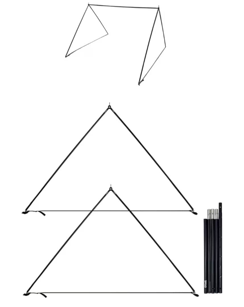 ソロベースEX　前幕　2又ポール　セット販売