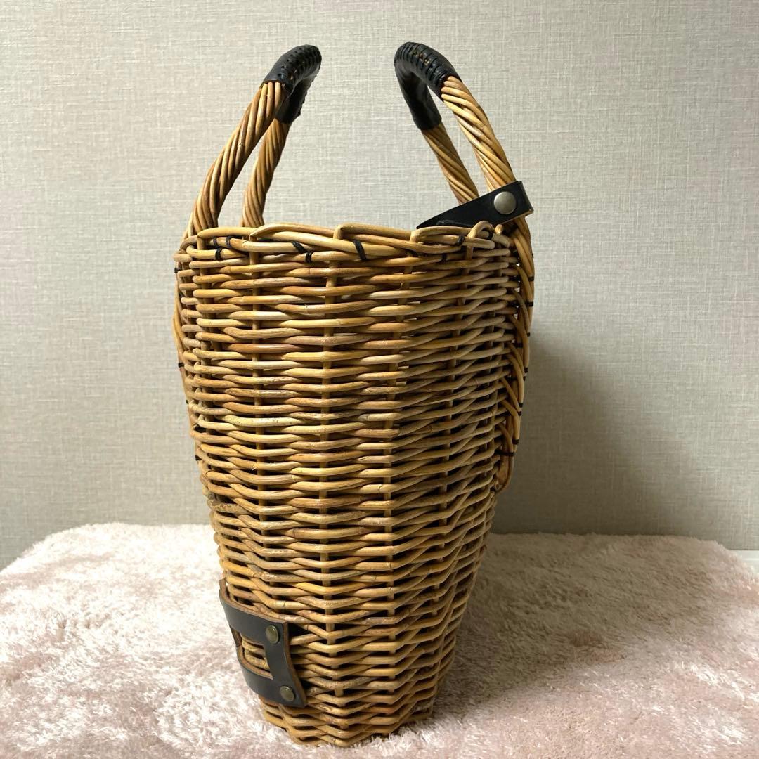 [最終値下げ][極美品] エバゴス かごバッグ　完売品　ラビットファーかぶせ