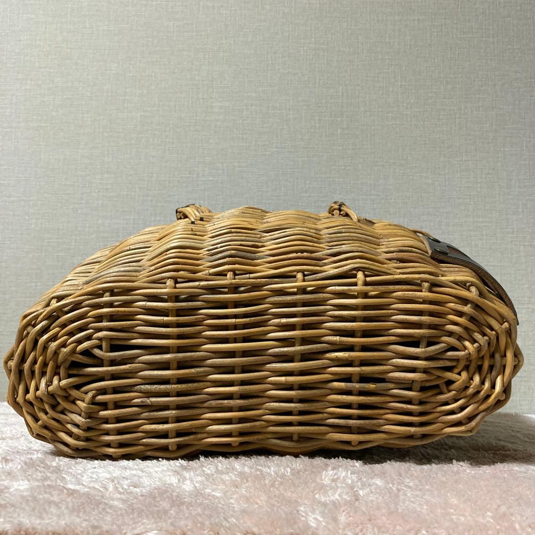 [最終値下げ][極美品] エバゴス かごバッグ　完売品　ラビットファーかぶせ