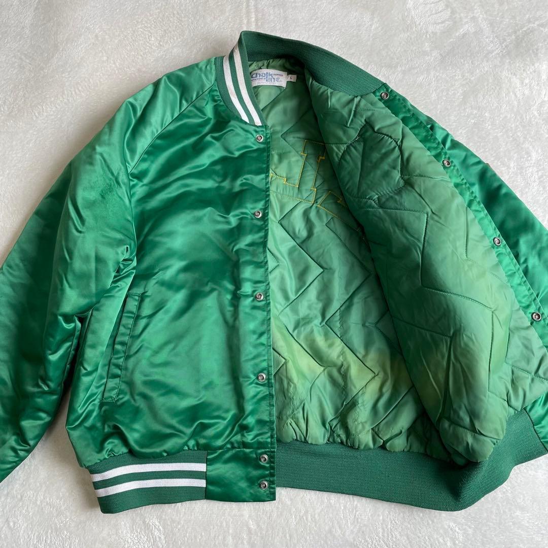 NBA 希少80s セルティックス スタジャン XL相当 スタジアムジャンパー