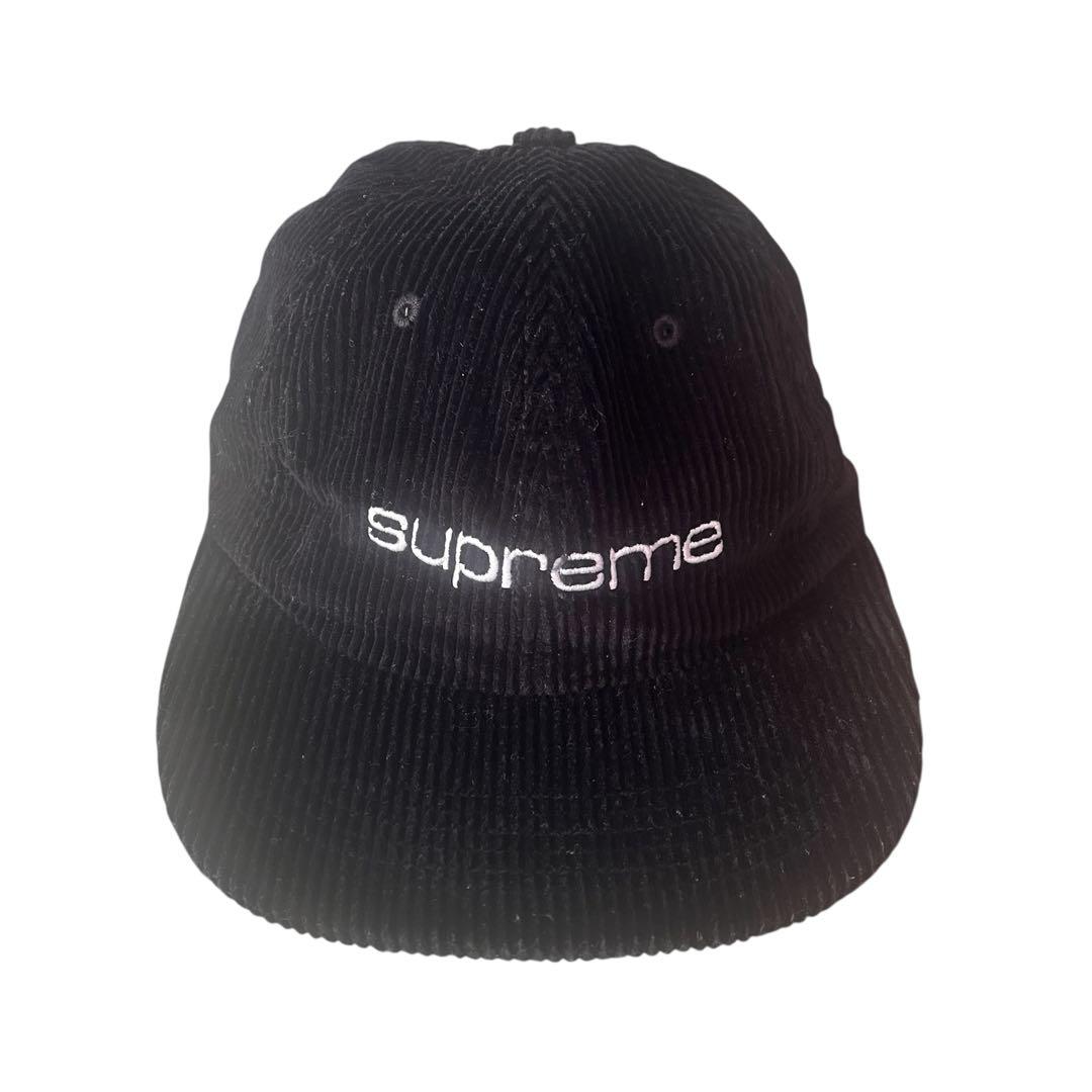 supreme コーデュロイキャップ 黒　在原みゆ紀