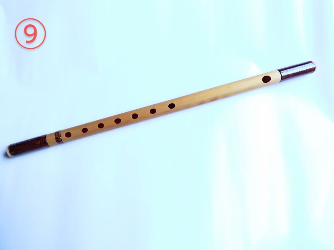 横笛 篠笛 古典調四本調子 天然籐研ぎ紅溜塗 ⑨