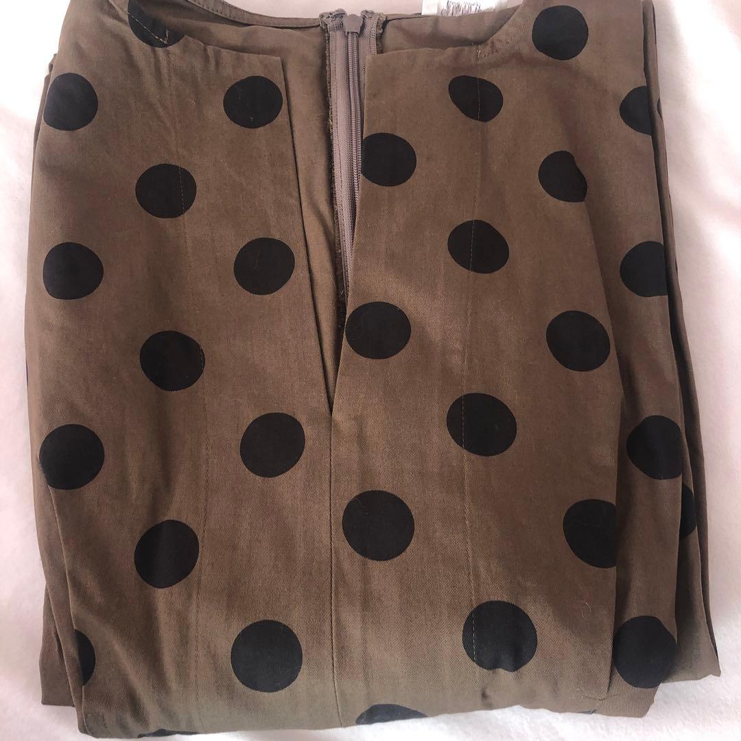 VERMEIL par ienaドットプリントウエストシェイプワンピース