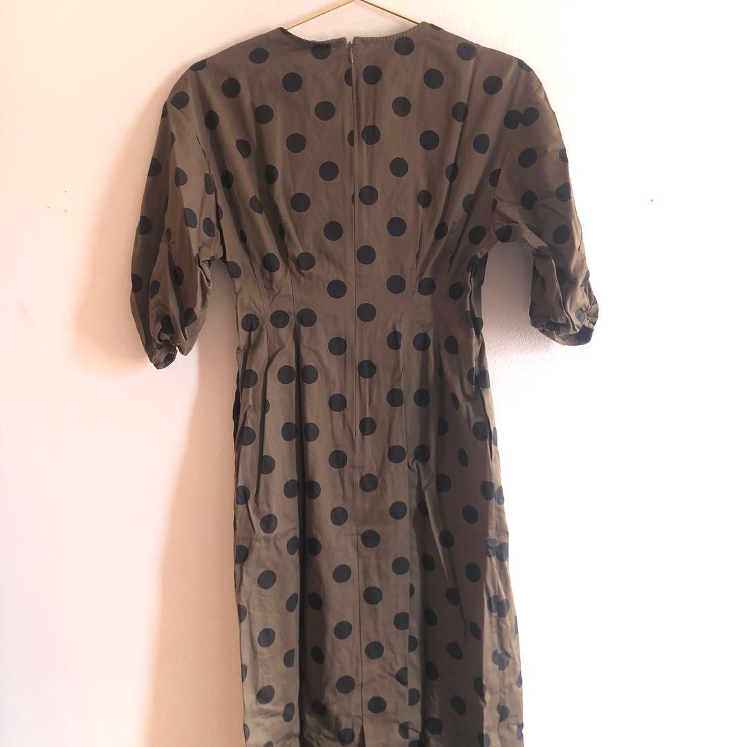 VERMEIL par ienaドットプリントウエストシェイプワンピース