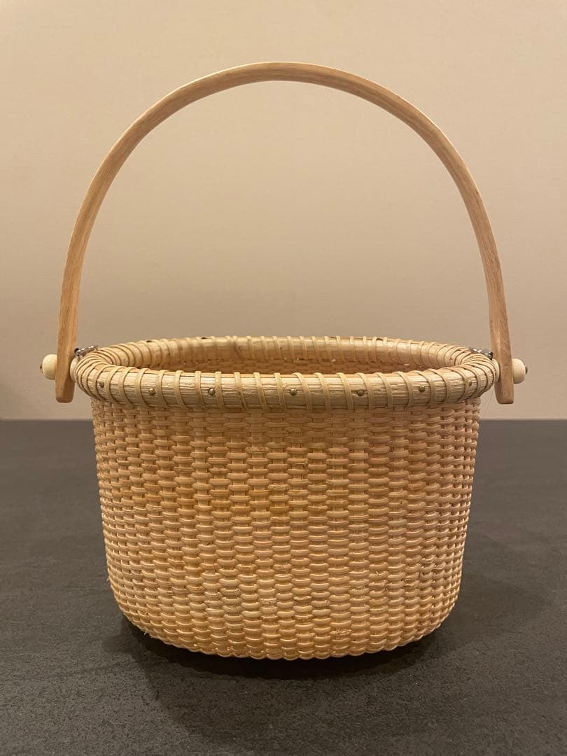 ナンタケットバスケット　Dカン付き　天然素材かごバッグ