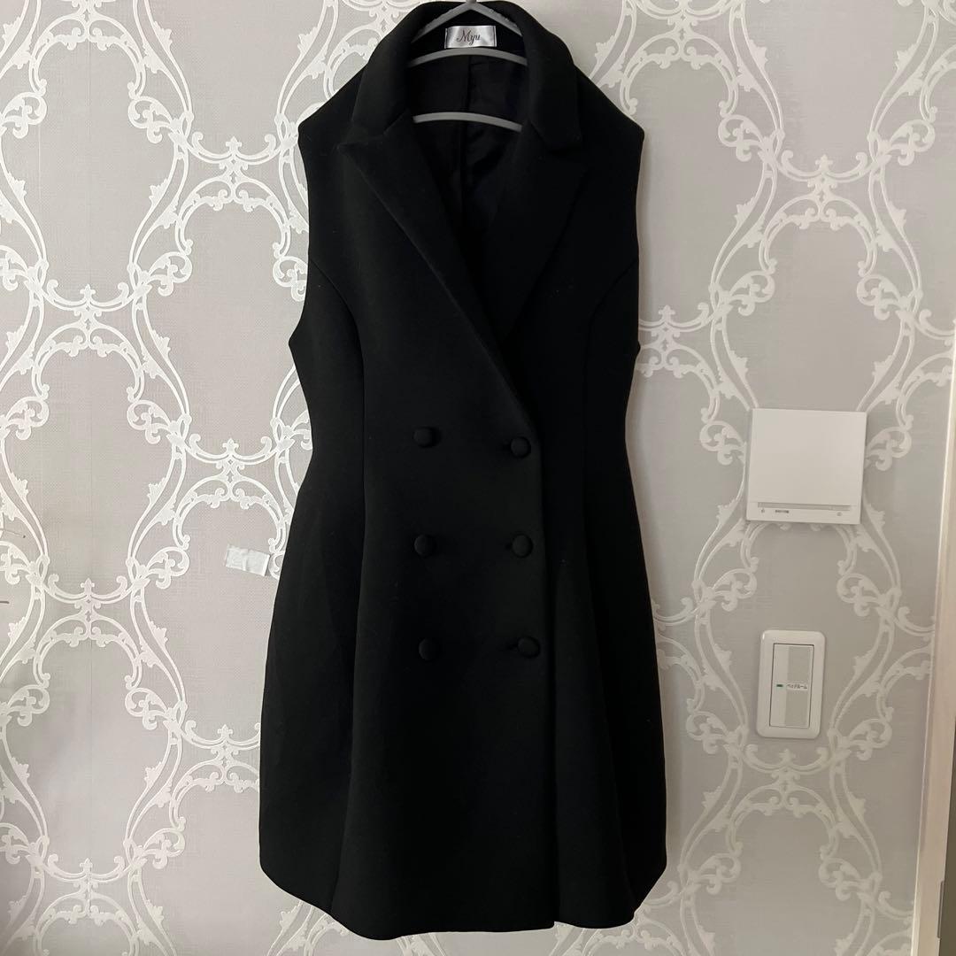 Myu ペプラムロングジレ　STORYコラボ　ブラック