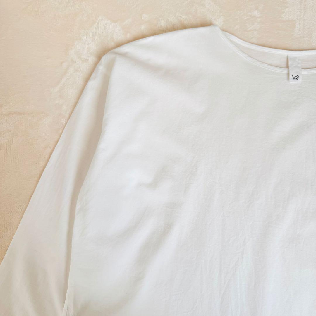 【美品】yoli simple wide blouse ブラウス ホワイト