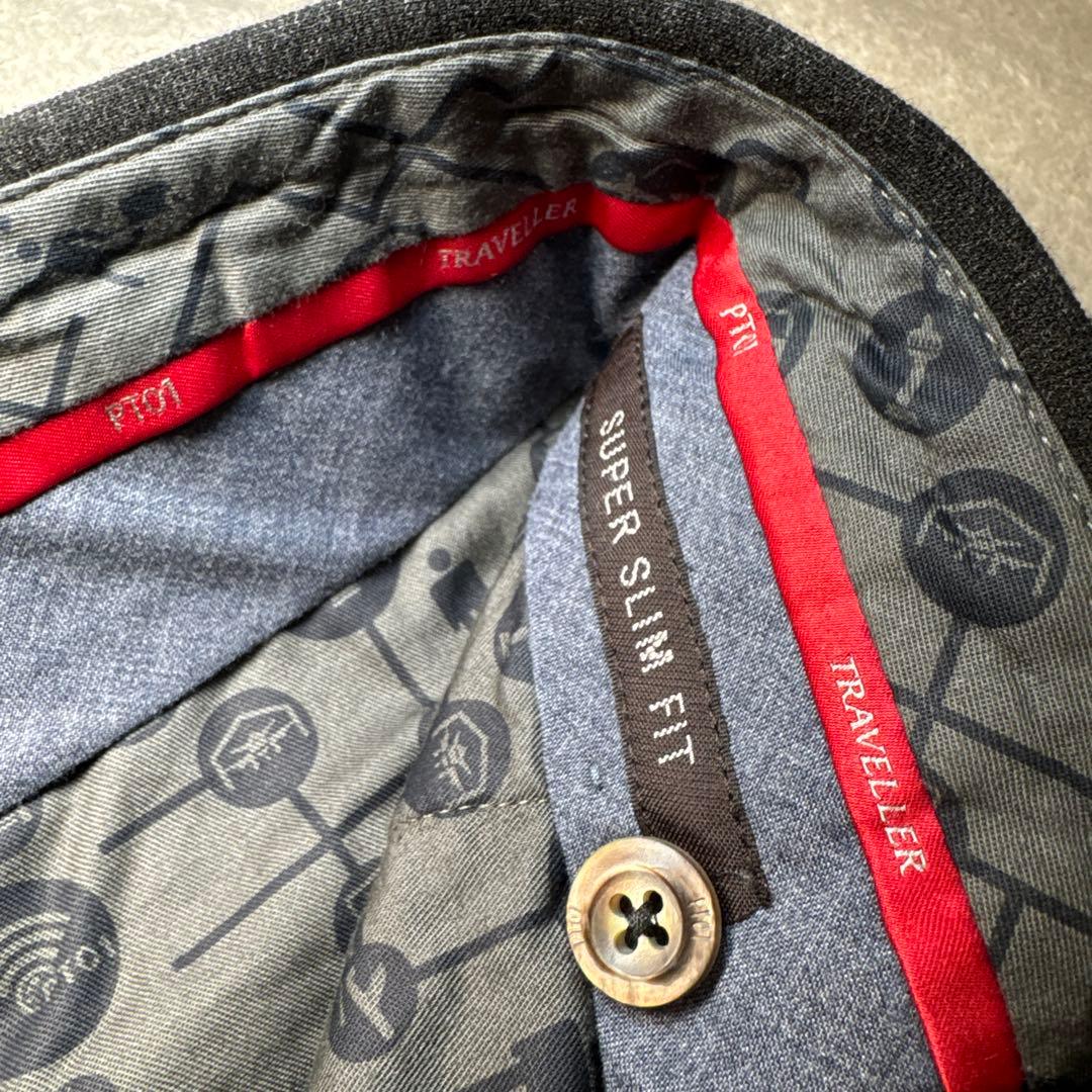 19 極美品　PT01 ピーティーゼロウーノ　スラックス　46 グレー