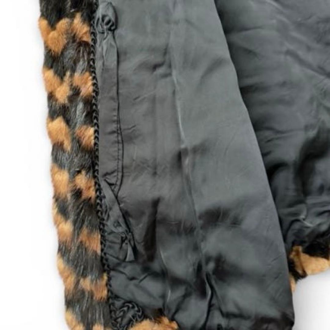 希少 ミンクファー ジャケット ドルマンスリーブ 裾絞り ジグザグ柄 ゆったり