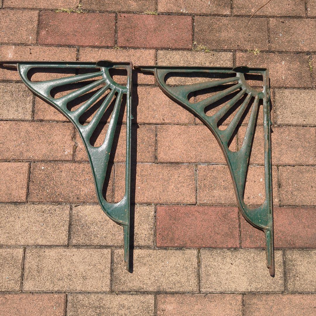 大正浪漫　ロマン　レトロ　アンティーク　棚受　軒受け　２個一対✕２ 合計４本