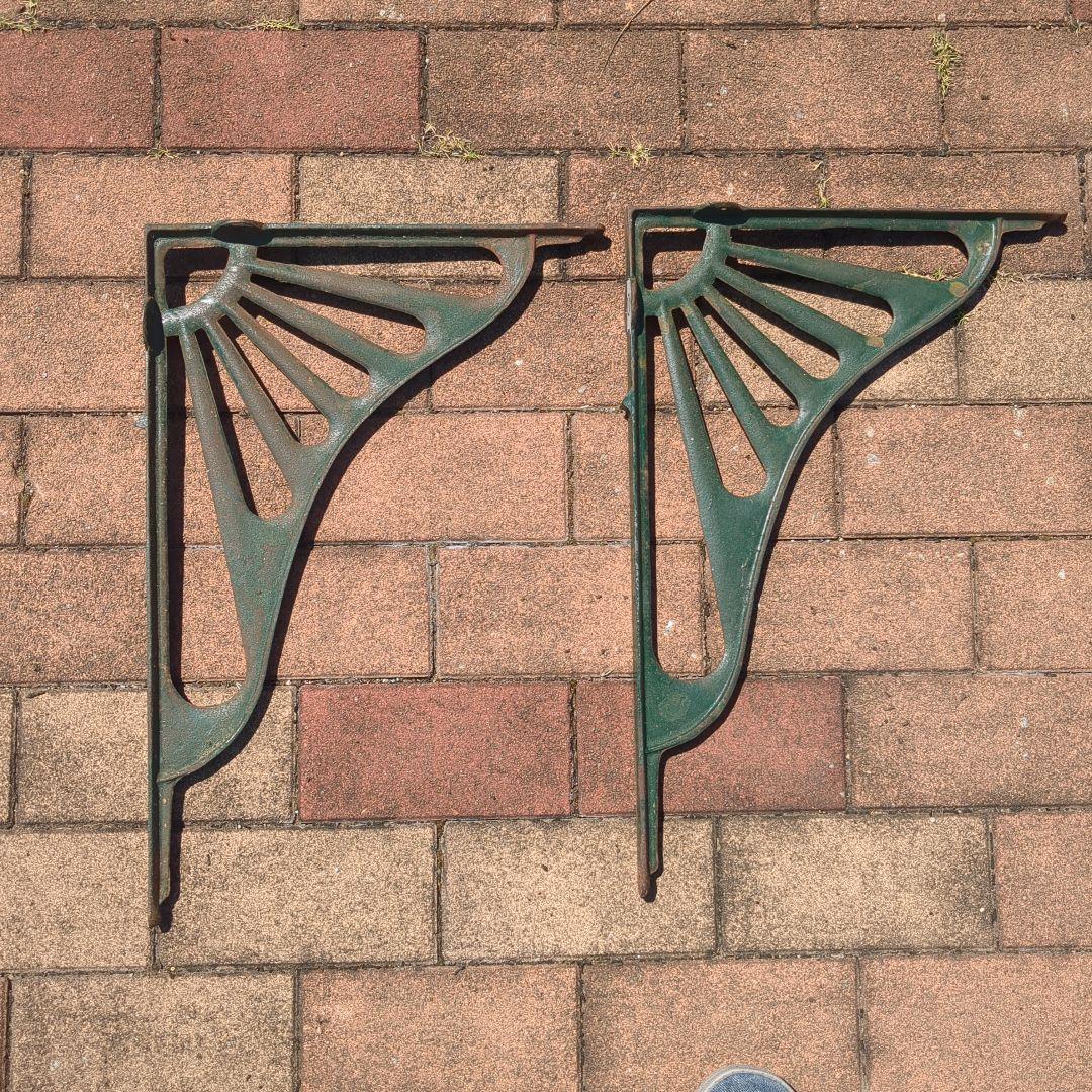 大正浪漫　ロマン　レトロ　アンティーク　棚受　軒受け　２個一対✕２ 合計４本