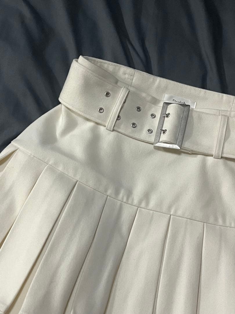 ダーリッチ　ダブルプリーツミニスカート　M