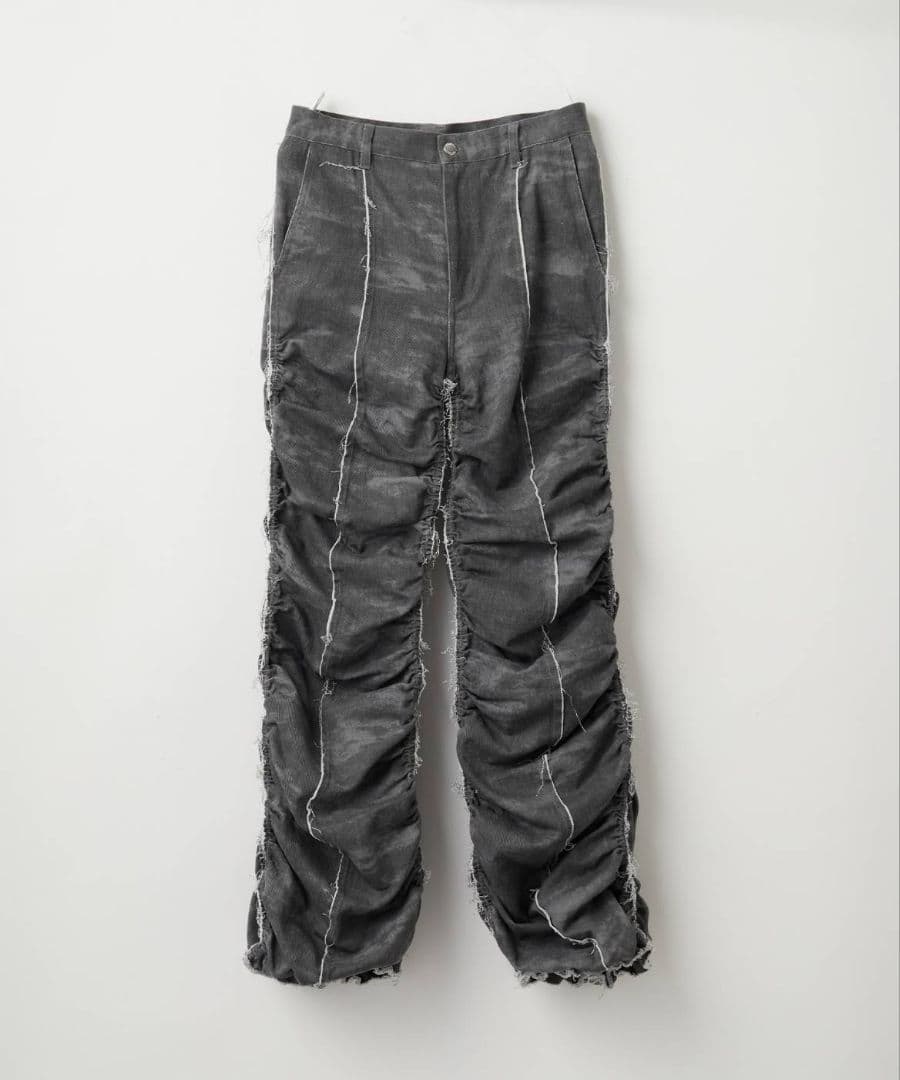 [GRANCY] シャーリングダメージデザインコットンパンツ