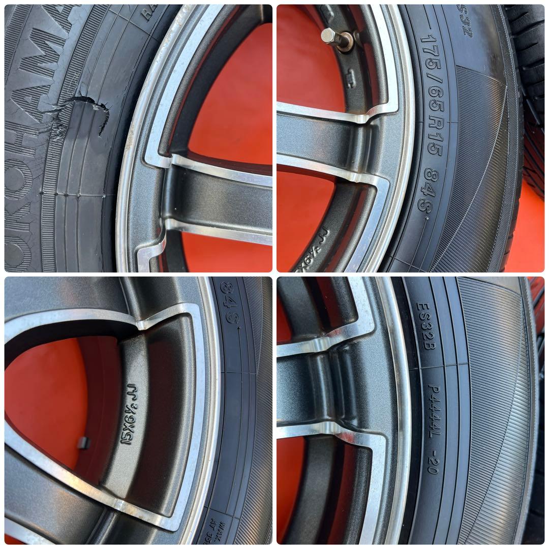 PIAAユーロテック 15インチ 6.5J+38 PCD100-4H 4穴4本