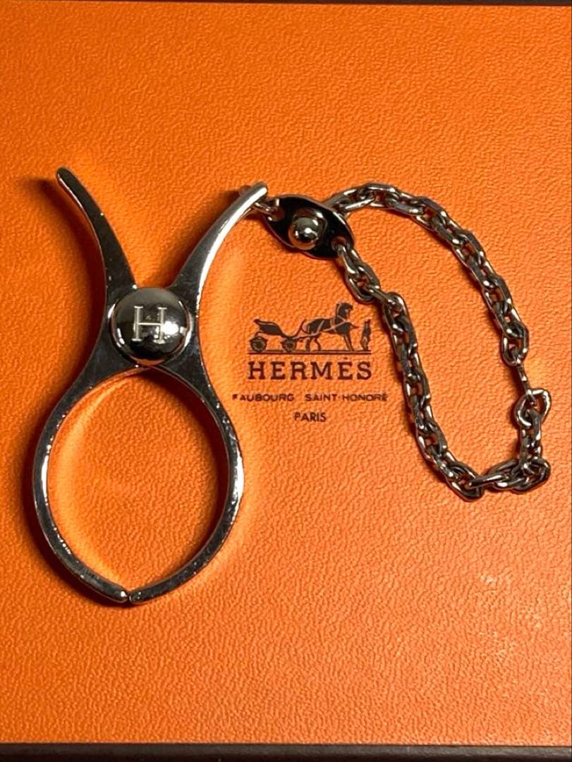 良品　HERMES エルメス　フィルー　シルバー金具　グローブホルダー　チャーム