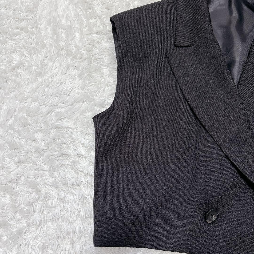 【cygne】 シーニュ　パワショル　ショート丈ジレ ベスト ブラック