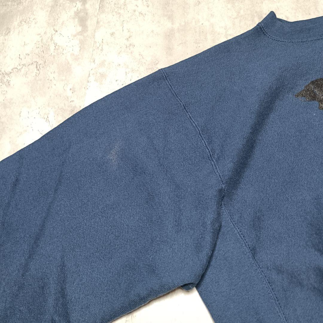 90s USA製 The black dog ネイビー スウェットアニマル XL