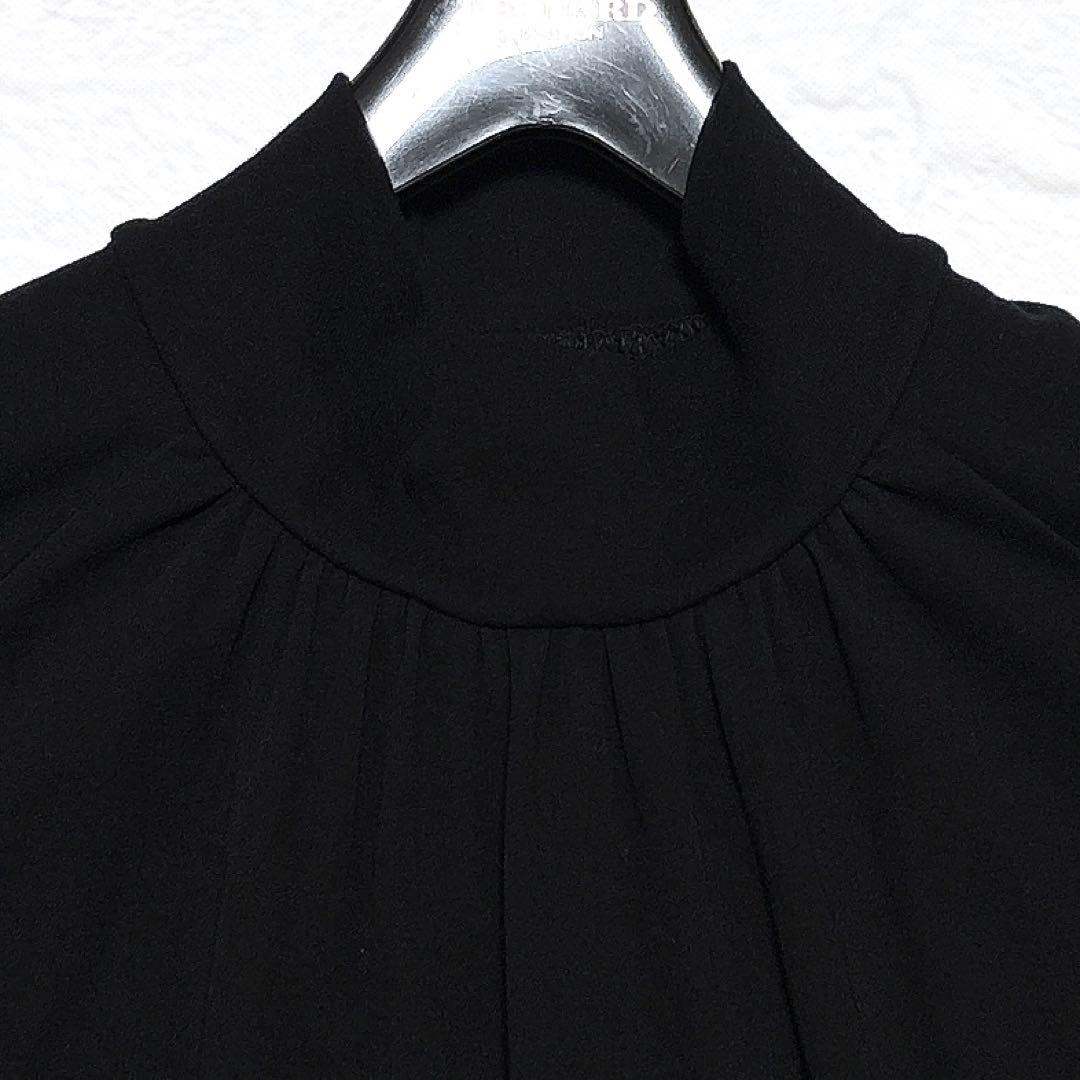 ✨美品✨ヨーガンレール　ロングワンピース　ハイネック　ギャザーネック　コットン