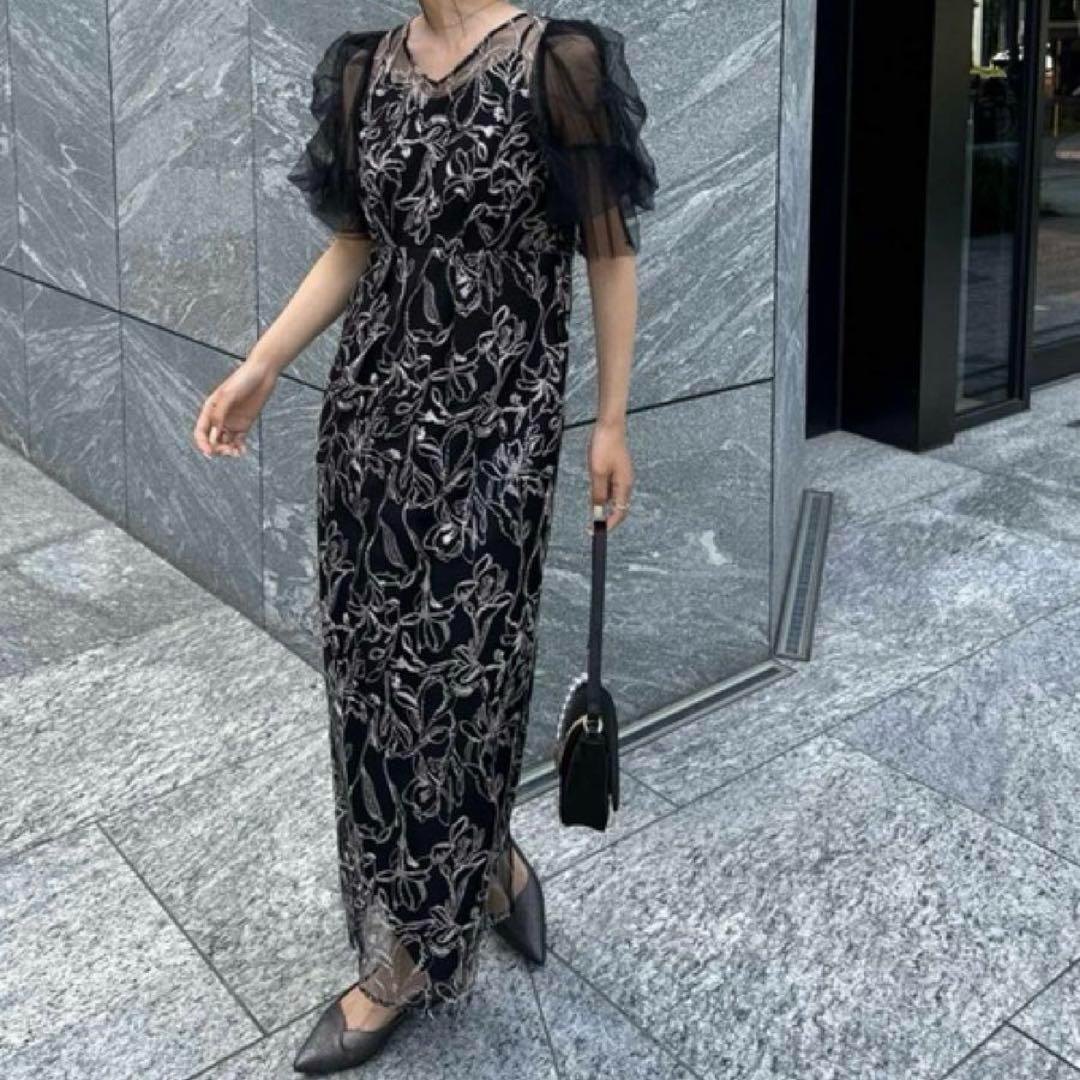 【新品】　LE'RURE　Fluffy sleeve pencil dress