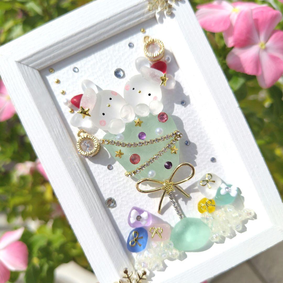 シーグラスアート『 クリスマスの夜に.。.:*☆』他2点