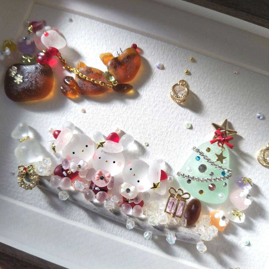 シーグラスアート『 クリスマスの夜に.。.:*☆』他2点