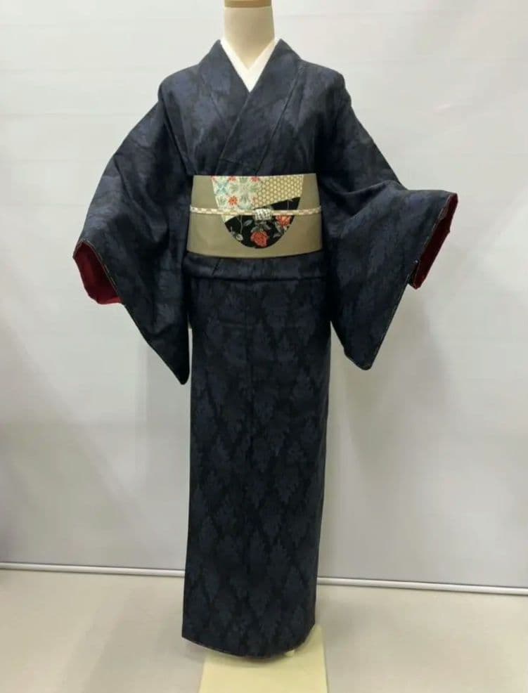 ❪8075❫ ❦ 結城紬 ❦ しつけ付き