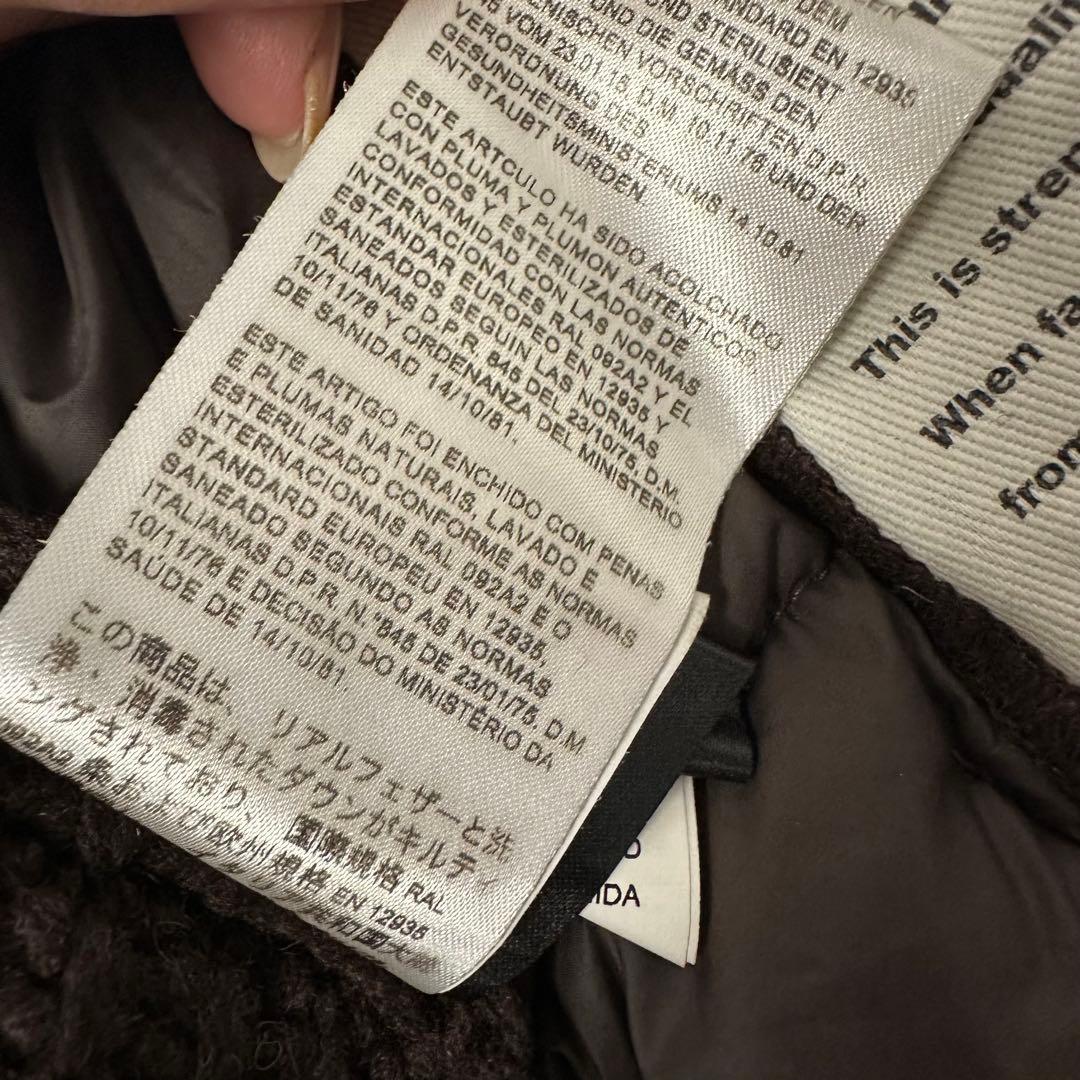 極美品 Bark バーク ニット×ダウン ブルゾン ブラウン