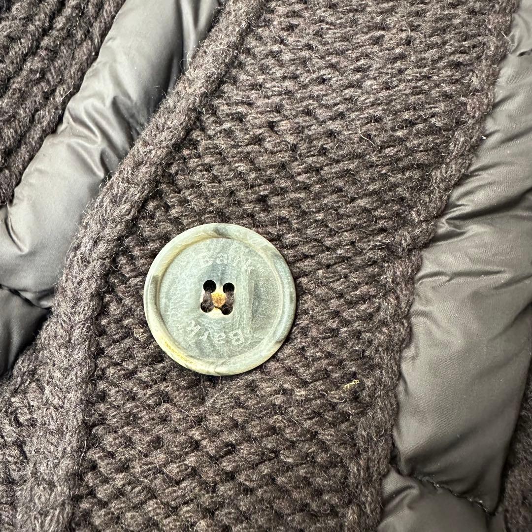 極美品 Bark バーク ニット×ダウン ブルゾン ブラウン