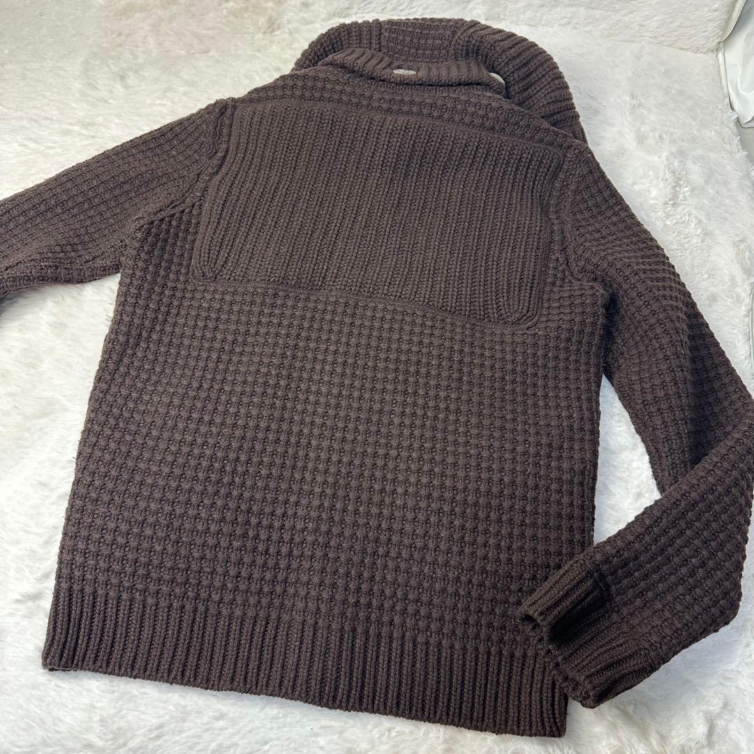 極美品 Bark バーク ニット×ダウン ブルゾン ブラウン