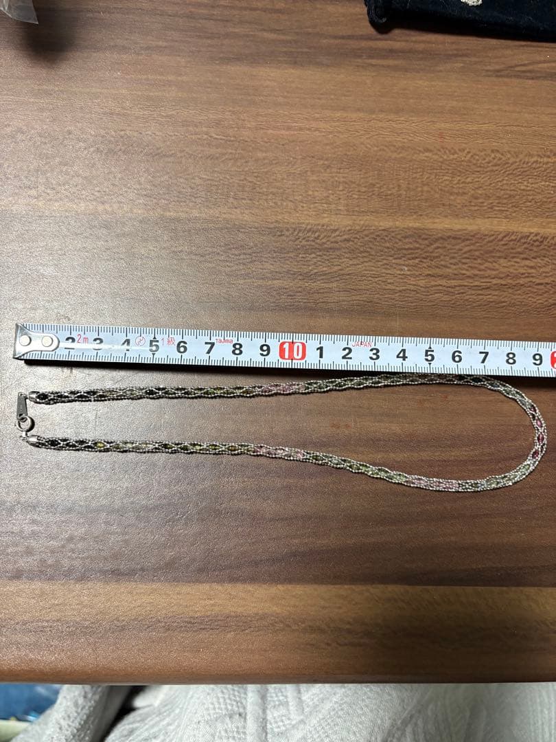 み 豪華 K18WG ネックレス 宝石 12.9g