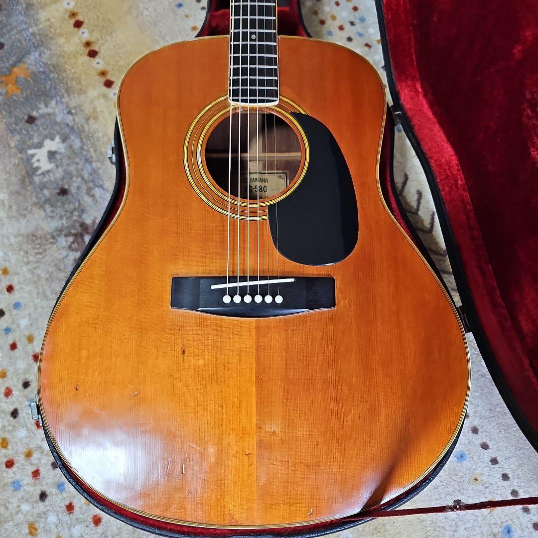YAMAHA.FG-580グリーンラベル。 トップバック単板低弦高！
