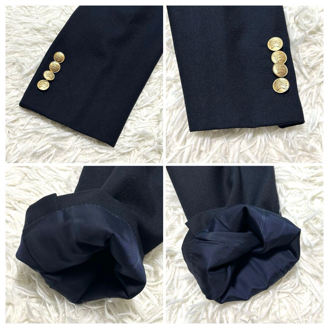 希少　バーバリーズ　テーラードジャケット　7 ネイビー系　金ボタン　ダブル