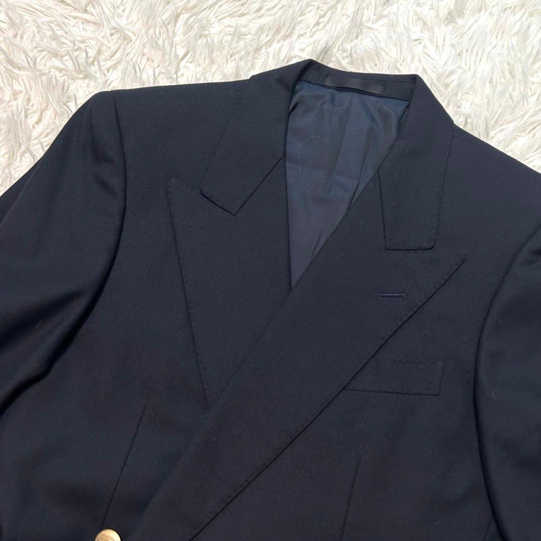 希少　バーバリーズ　テーラードジャケット　7 ネイビー系　金ボタン　ダブル
