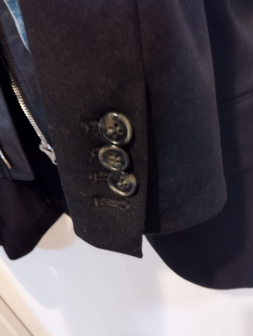 ほぼ新品 MM6 レイヤードデザイン デニム テーラード ジャケットsize50