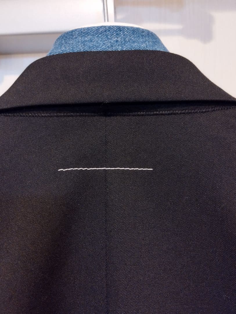 ほぼ新品 MM6 レイヤードデザイン デニム テーラード ジャケットsize50