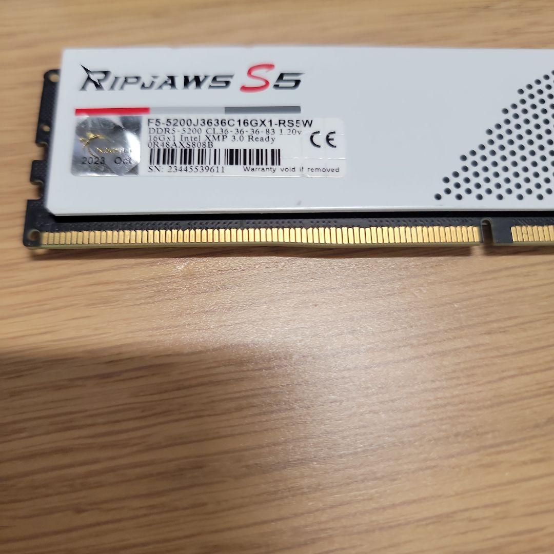 合計32G G.SKILL Ripjaws S5 DDR5 16GB 5200