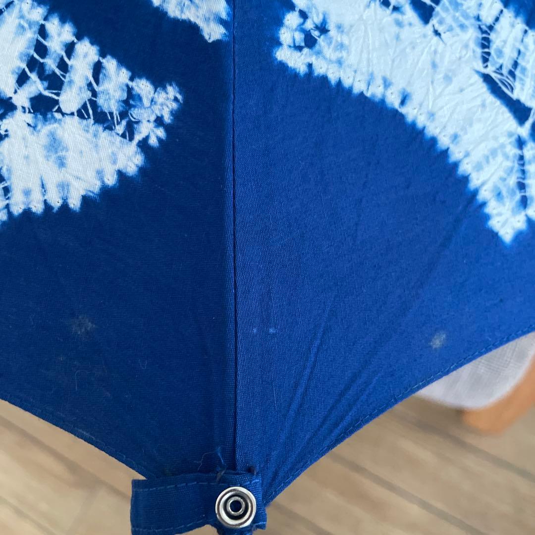 [未使用] 伝統の有松絞り日傘 日本製 長日傘 和装 浴衣にも