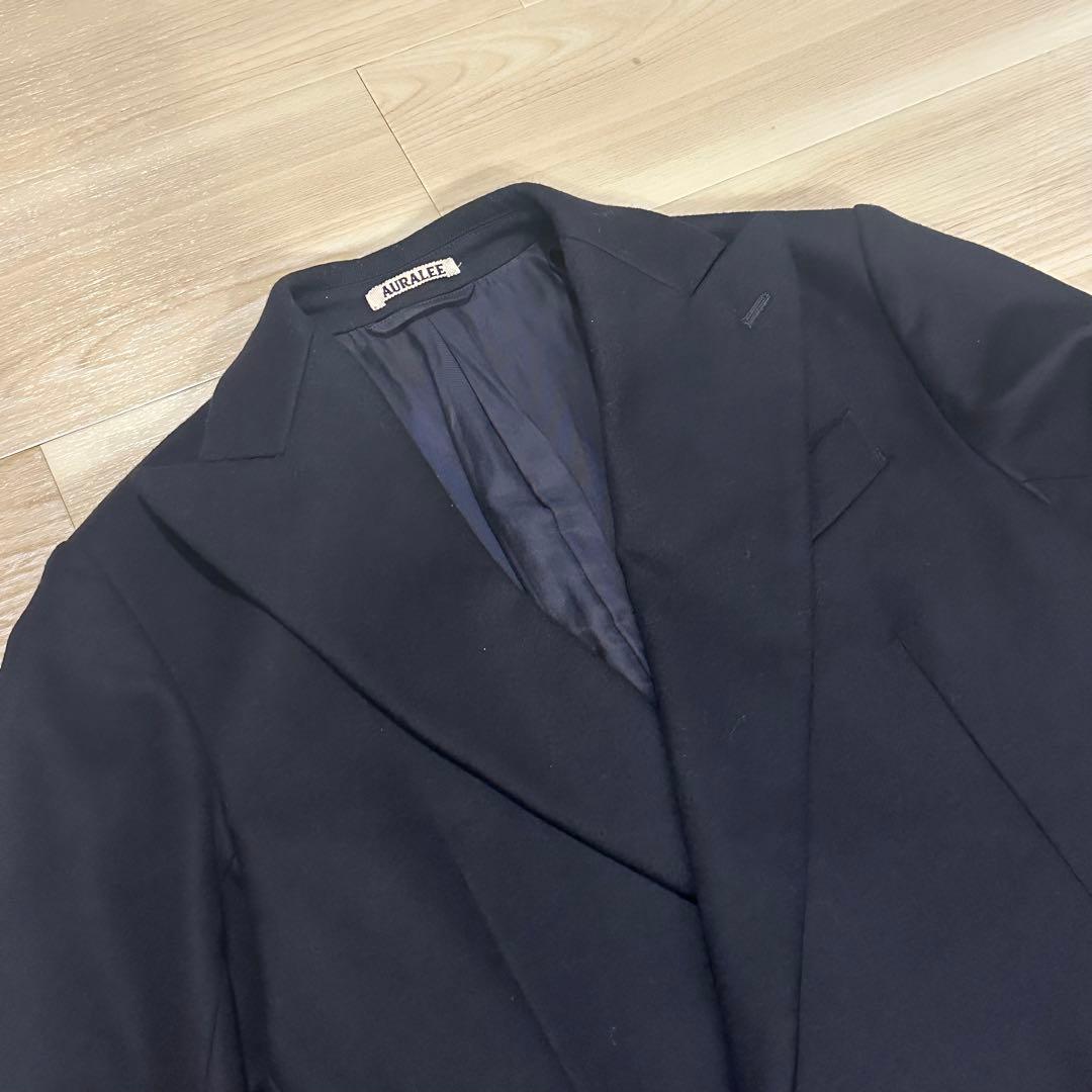 AURALEE ネイビーダブルブレスト テーラードジャケット