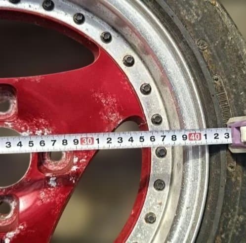 【希少！】アドバンレーシング Oni 15インチ レッド 4穴 深リム