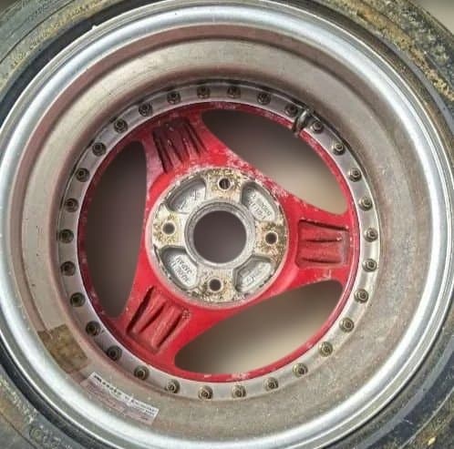 【希少！】アドバンレーシング Oni 15インチ レッド 4穴 深リム