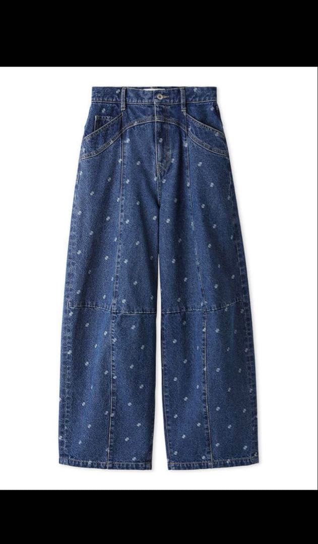 LILY BROWN ハーフスリーブデニムジャケットデニムワイドパンツ