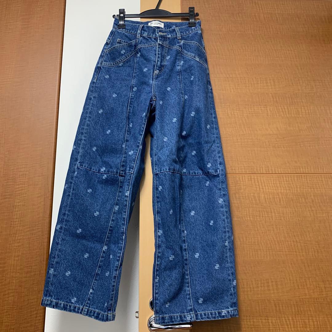 LILY BROWN ハーフスリーブデニムジャケットデニムワイドパンツ