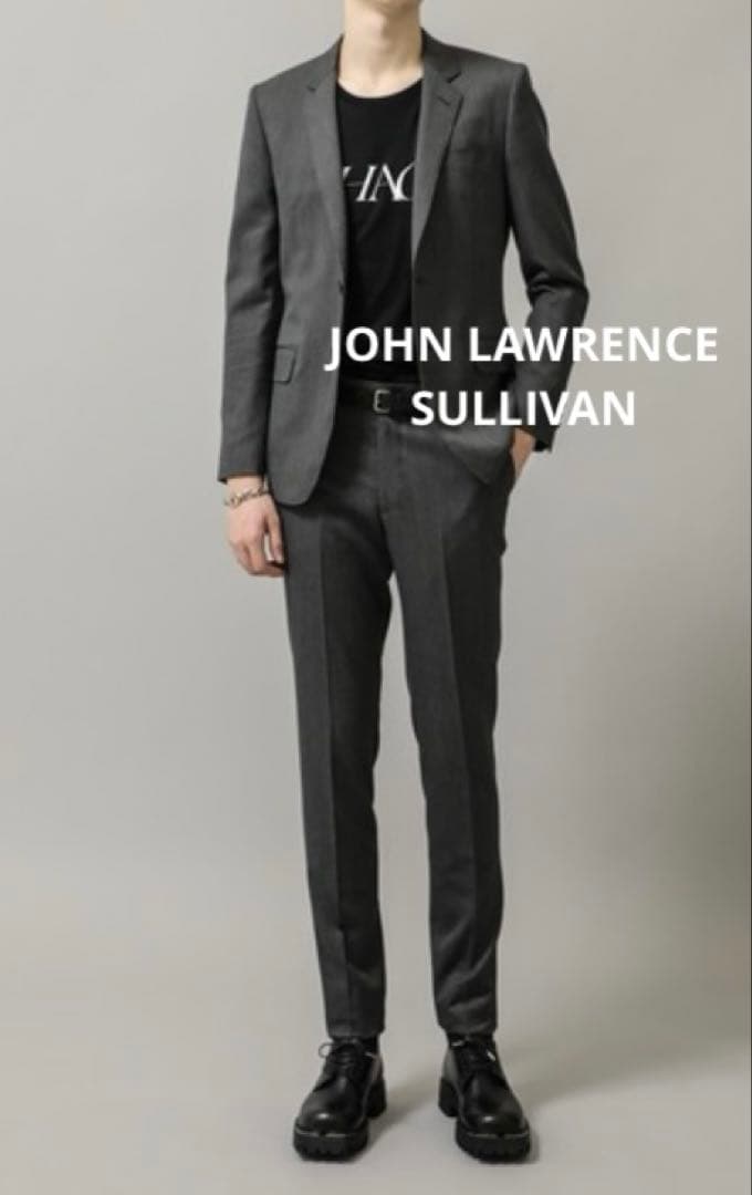 JOHN LAWRENCE SULLIVAN ウールスラックス グレー