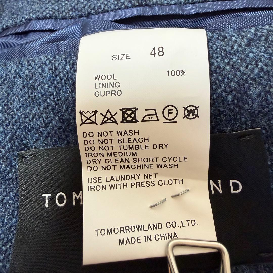 トゥモローランド MOON ウールツイード ジャケット ネイビー 48