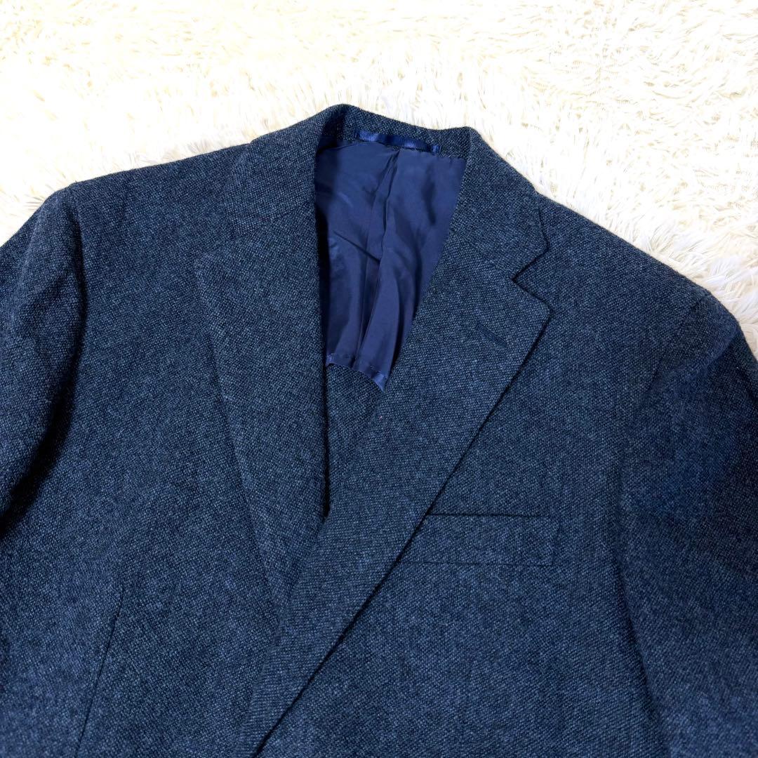 トゥモローランド MOON ウールツイード ジャケット ネイビー 48
