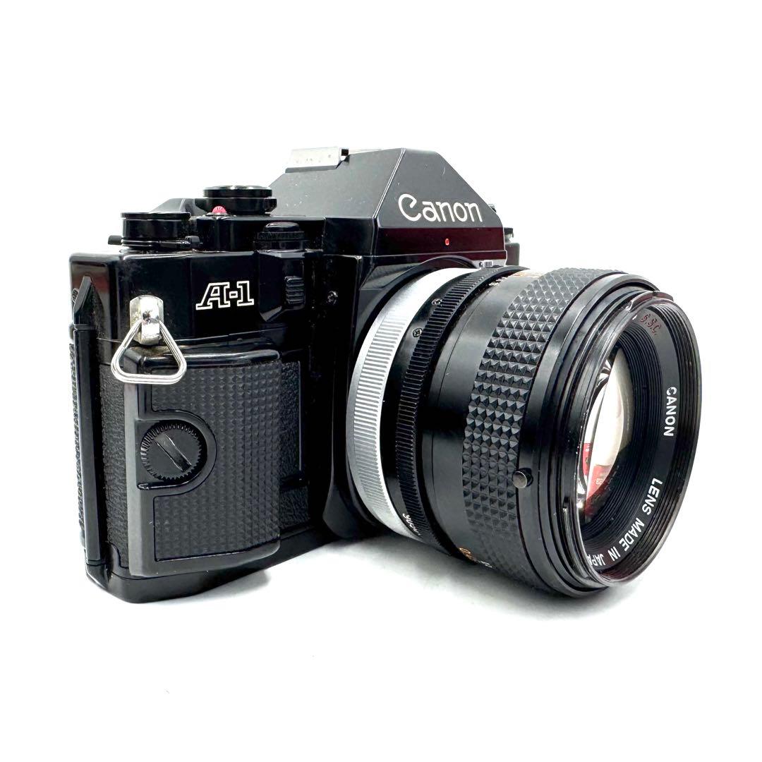 動作良好 Canon A-1 フィルムカメラ FD 50mm f1.4 レンズ